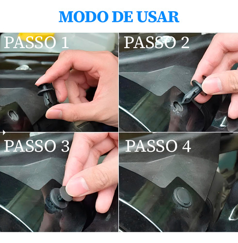 Kit Universal De Presilhas Para Fixação Automotiva 150 Peças