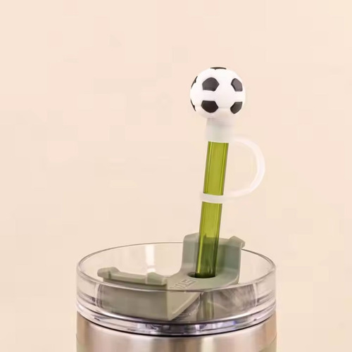 Tampa De Proteção Canudo Copo Stanley 10 Mm Modelos Variados Bola De Futebol