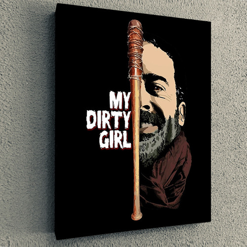 Cuadro De Serie The Walking Dead My Dirty Girl 30x40x4cm