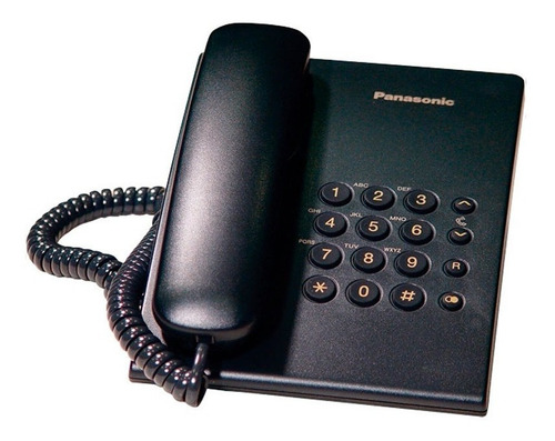 Teléfono Panasonic KX-TS500 fijo - color negro