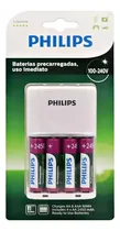 Comprar Carregador De Pilhas Philips Com 4 Pilhas Aa De 2450mah