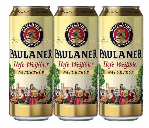 Cerveja Paulaner Hefe-weissbier Naturtrüb - Kit 03 500ml