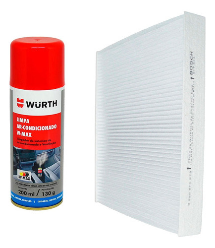 Filtro Cabine Ar Condicionado Tecfil + Higienizador Wurth