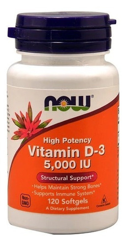 Vitamina D3 - 5000 Ui - 120 Cápsulas Blandas