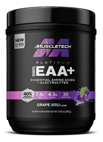 Aminoácidos Muscletech Platinum 100% Eaa 30 Serv Grape