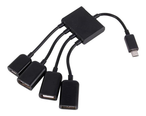 Adaptador Convertidor Cable Micro Usb Host Otg Hub De 4 Puer