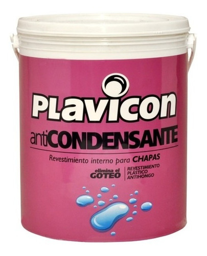 Pintura Anticondensante Para Chapas Plavicon Blanco 4 Litros