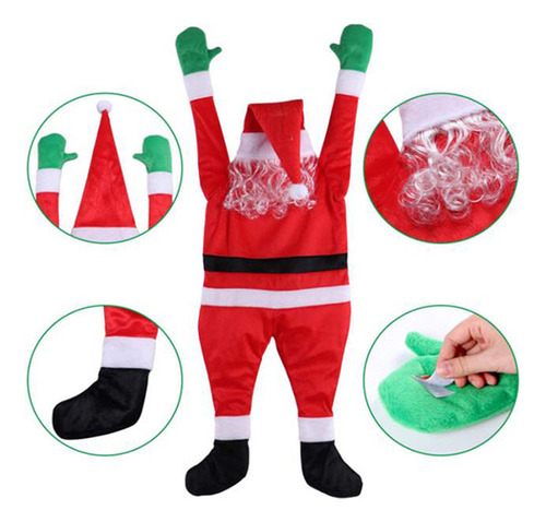 Decoración Navideña De Santa Claus For Adornos De Ventana