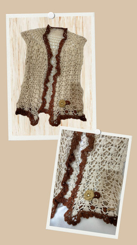 Chaleco Crochet Gea Tejidos Talle Unico