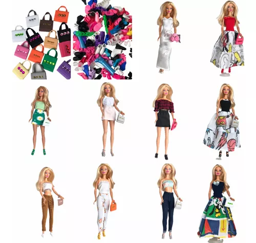 Roupinha Para Boneca Tipo Barbie mas Acessórios Kit Com 32pç