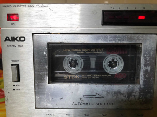 Tape Deck Aiko 3000 Funcionando Perfeitamente (Usado)