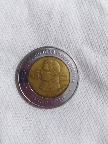 Moneda Conmemorativa $5 Carlos María De Bustamante Bicentena