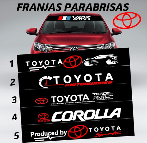  Vinilo Sticker Adhesivo Parasol Parabrisa Auto Toyota