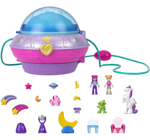 Polly Pocket, Compacto Castillo Espacial, Set De Juego