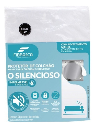 Protector De Colchon 2 Plazas 140 X 190 Impermeable Color Blanco