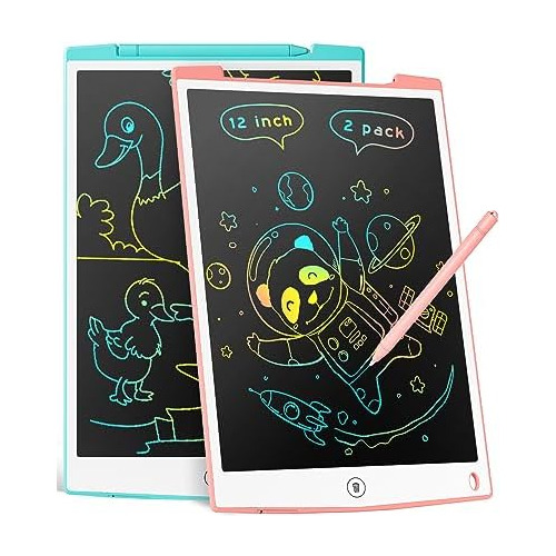 2 Pack Lcd Writing Tablet 12-inch Colorful Doodle Board...