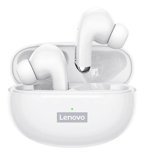 Imagen 1 de 3 de Auriculares Inalambricos Bluetooth Lenovo Lp5 Tactil Blanco
