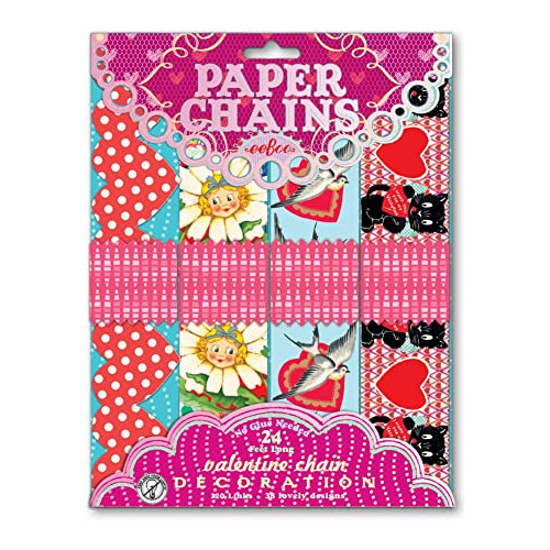 : Valentine Paper Chain - 120 Links, No Glue Needed For...