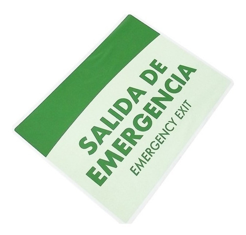 Aviso Señal Salida De Emergencia 21x16 Señalizacion Fluoresc