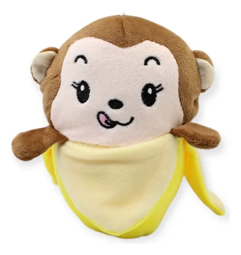 comprar Chango De Peluche Café En Un Platano Suave Juguete De 15cm