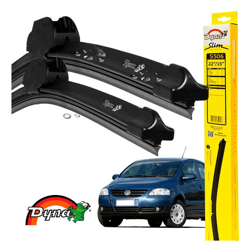 Kit Palheta Vw Fox 2003 A 2009 Parabrisa Dyna Original