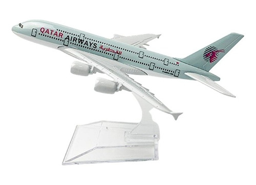 Avión Qatar Airways A380 Escala 1:460 Aircraf Model Metalico