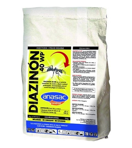 Diazinon 40 Wp Saco 5 Kg Anasac
