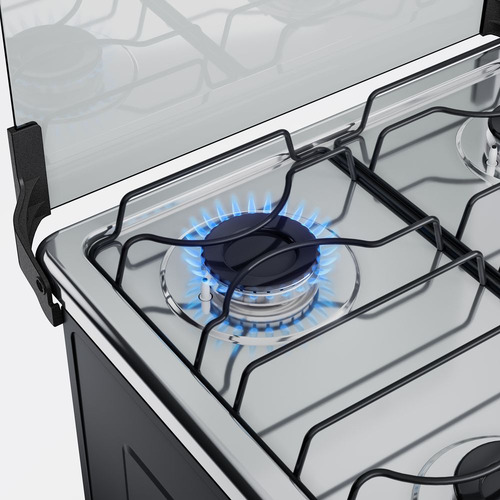 Fogão 4 Bocas Atlas Agile Up Glass Mesa Inox Branco Bivolt