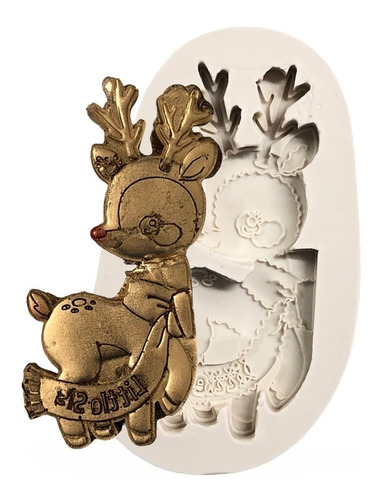 Molde Silicona Bambi Navideño