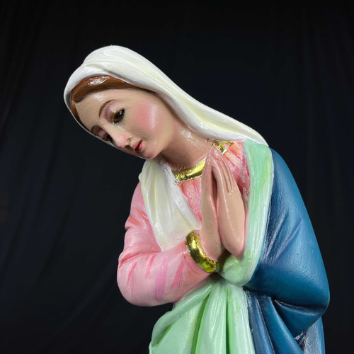 Imagen 2 de 5 de Set De San José Y Virgen Maria Pasta Fina Óleo 30cm