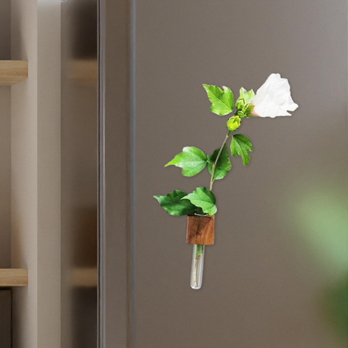 2 Mini Jarrón De Madera Para Nevera, Jarrón De Tubo De S