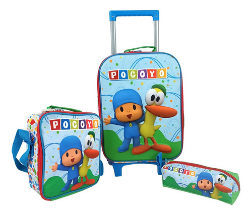 Scool - Set Maleta A4 Lonchera Y Cartuchera Pocoyo