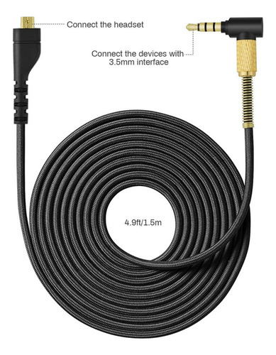 Cable De Auriculares De Audio De Repuesto Crystally-3x Para