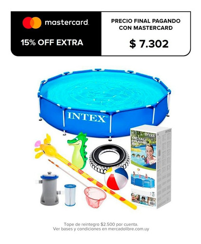 Piscina Intex Estructural 6503 L + Bomba + Regalos