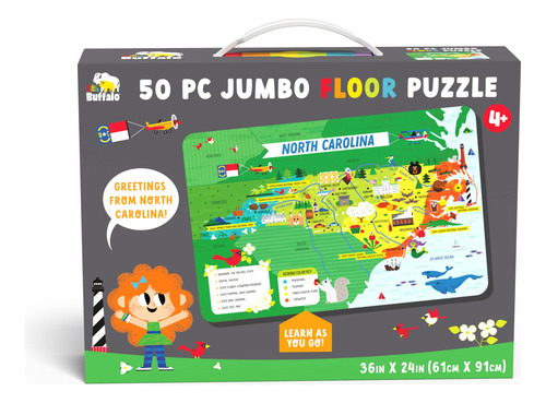 Puzzle Little Buffalo State, Carolina Del Norte, Niños De 4