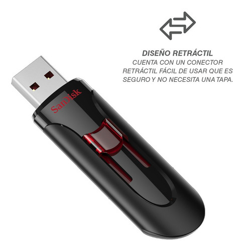 Pendrive 16 Gb 3.0 Retractil Sandisk Cruzer Glide Usb 3.0