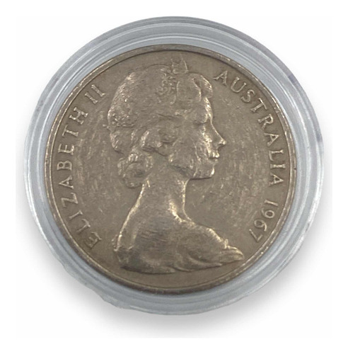 Antigua Moneda 20 Centavos País De Oceanía Australia 1967 (Usado)