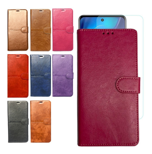 Funda Para Samsung Galaxy A04 Flip Agenda Protector + Vidrio