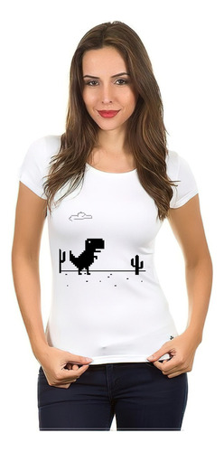 Playera Dino Internet Meme Gammer Pixel Para Mujer Punch