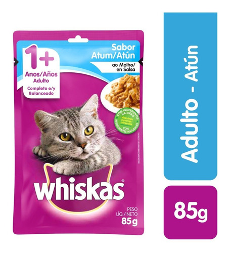 Comida Para Gatos Whiskas Sobres Adulto Atún X85gr (pcx20un)