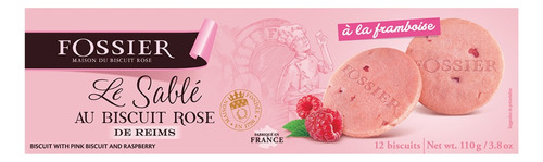 Fossier Galletas Rosadas Con Frambuesa 110 Gr