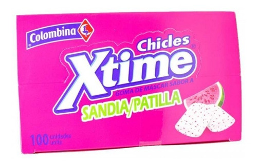 Chicles Xtime Sandia/patilla - Caja X 100 Und