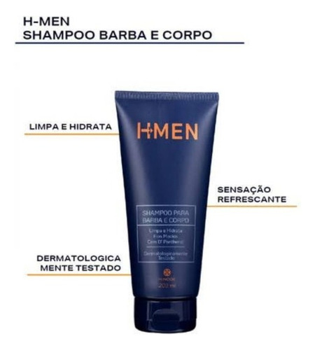 Shampoo Para Barba E Corpo Hmen 200ml
