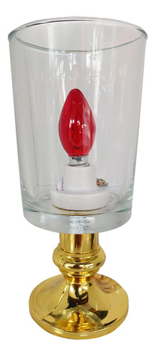 Lámpara Tipo Veladora Incluye Foco E12 Roja Y Transparente