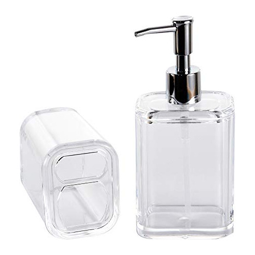 -acrylic Soap Dispenser And Toothbrush Holder Set, Bath...