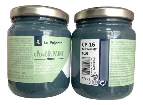 Pinturas La Pajarita, Chalkpaint Midnight Blue 175 Ml