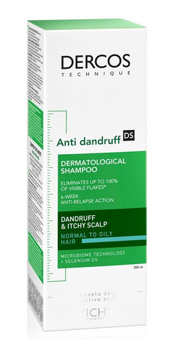 Shampoo Vichy Dercos Thechnique Anticaspa Cabello Normal a Graso en botella de 200mL por 1 unidad