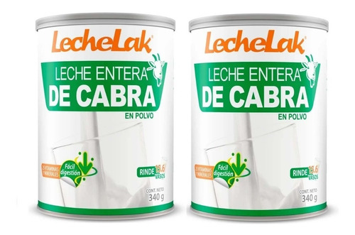 Leche Entera De Cabra En Polvo 340gr Fácil Digestión 2 Pack