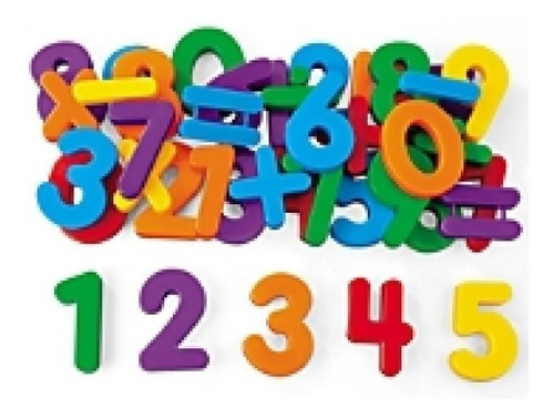 Numeros Magneticos Para Heladera Por 26 Piezas Color Multicolor Números