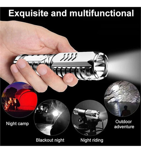 Linterna De Bolsillo Portátil Recargable E Impermeable 2 Pcs